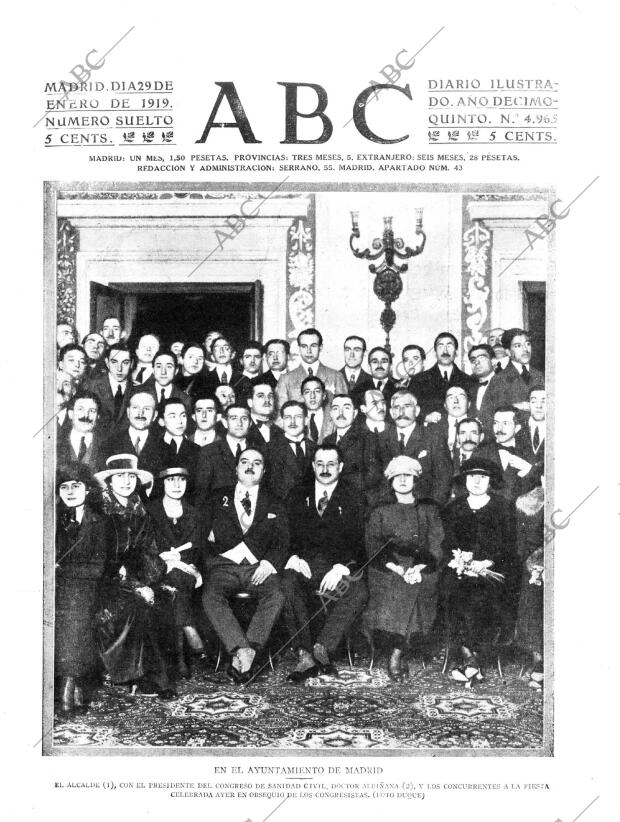 ABC MADRID 29-01-1919 página 1