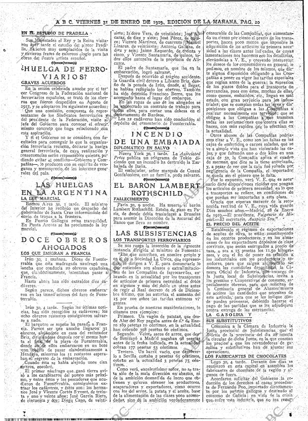 ABC MADRID 31-01-1919 página 20