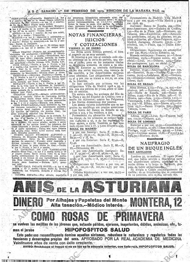 ABC MADRID 01-02-1919 página 24