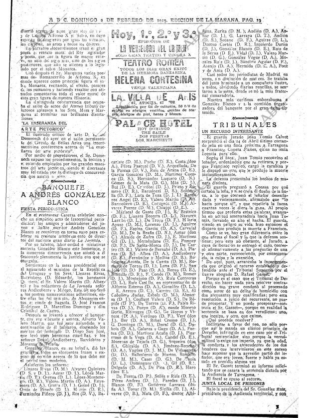 ABC MADRID 02-02-1919 página 19