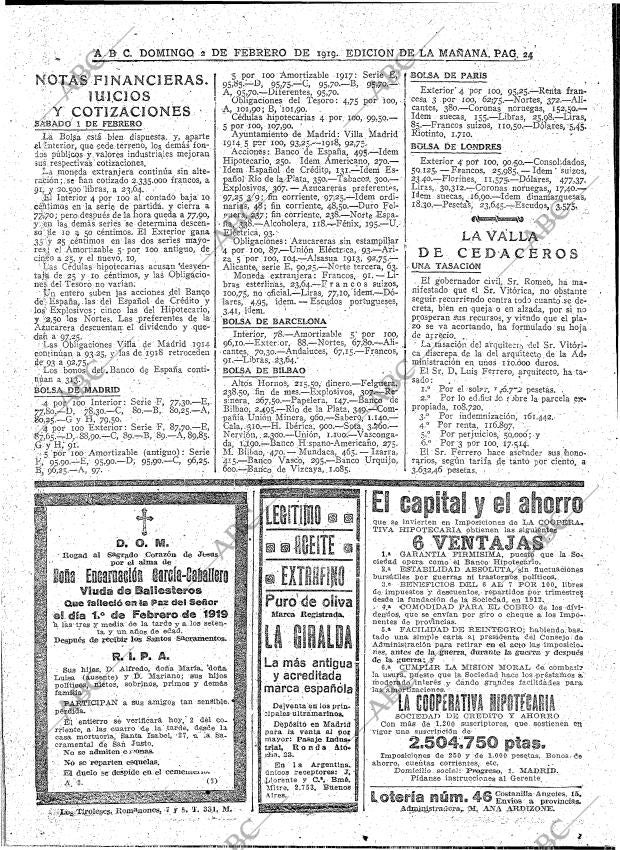 ABC MADRID 02-02-1919 página 24