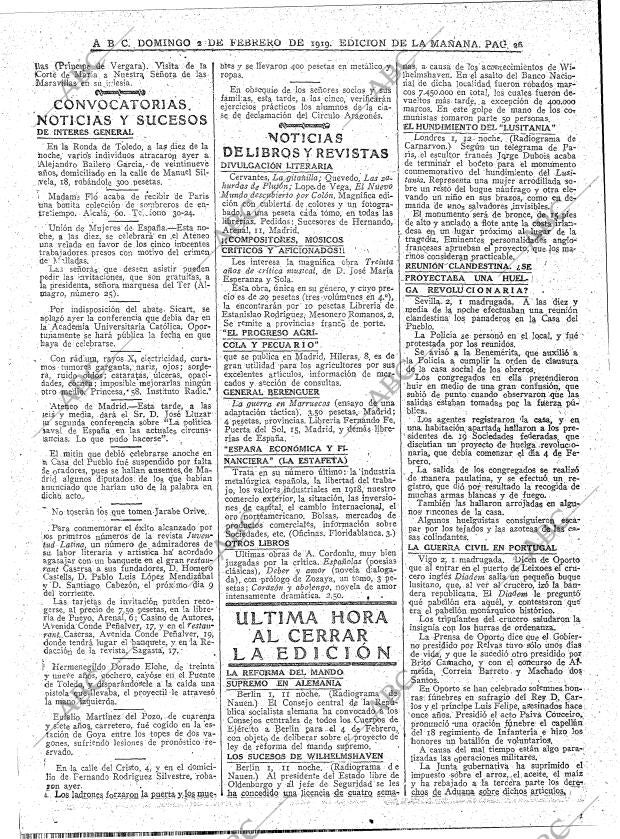 ABC MADRID 02-02-1919 página 26