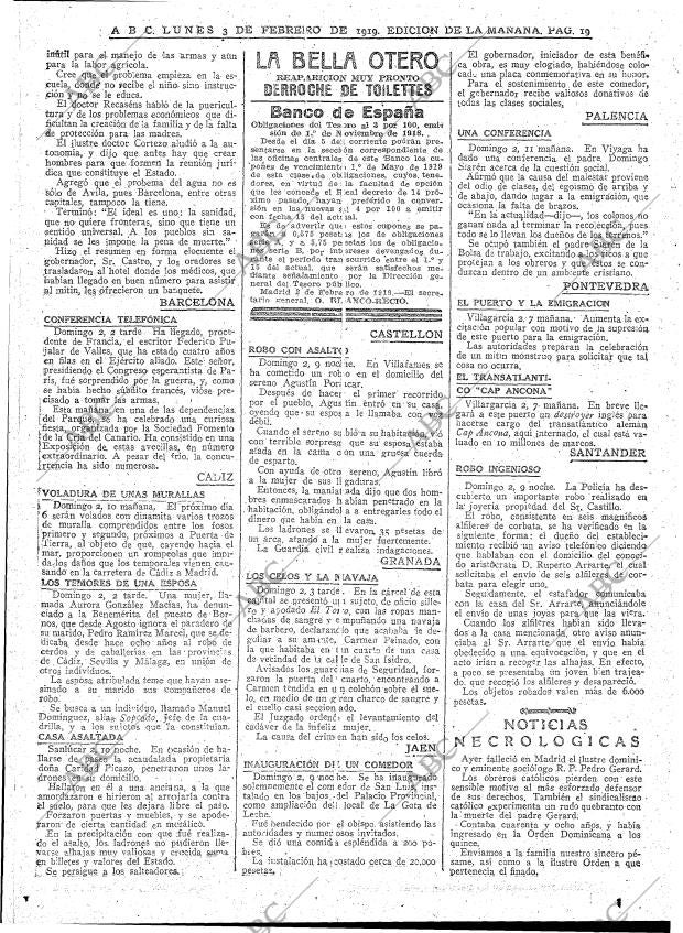 ABC MADRID 03-02-1919 página 19