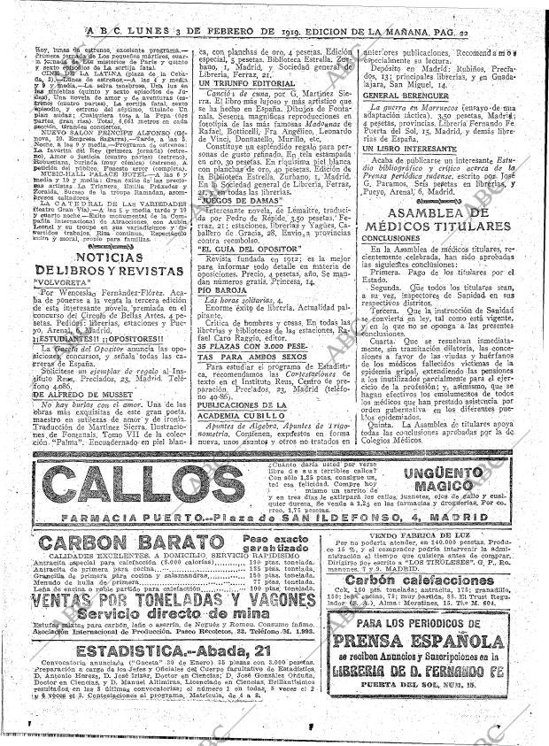 ABC MADRID 03-02-1919 página 22