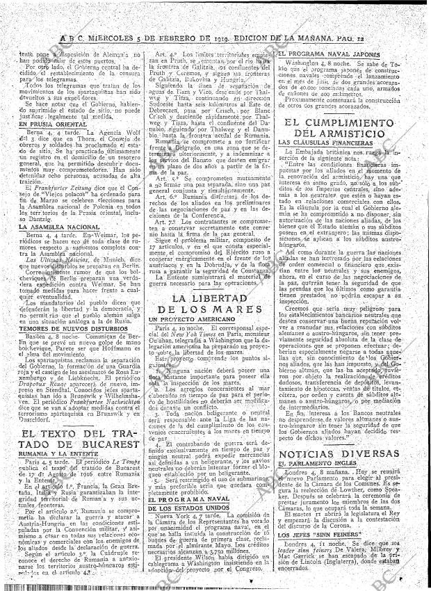 ABC MADRID 05-02-1919 página 12
