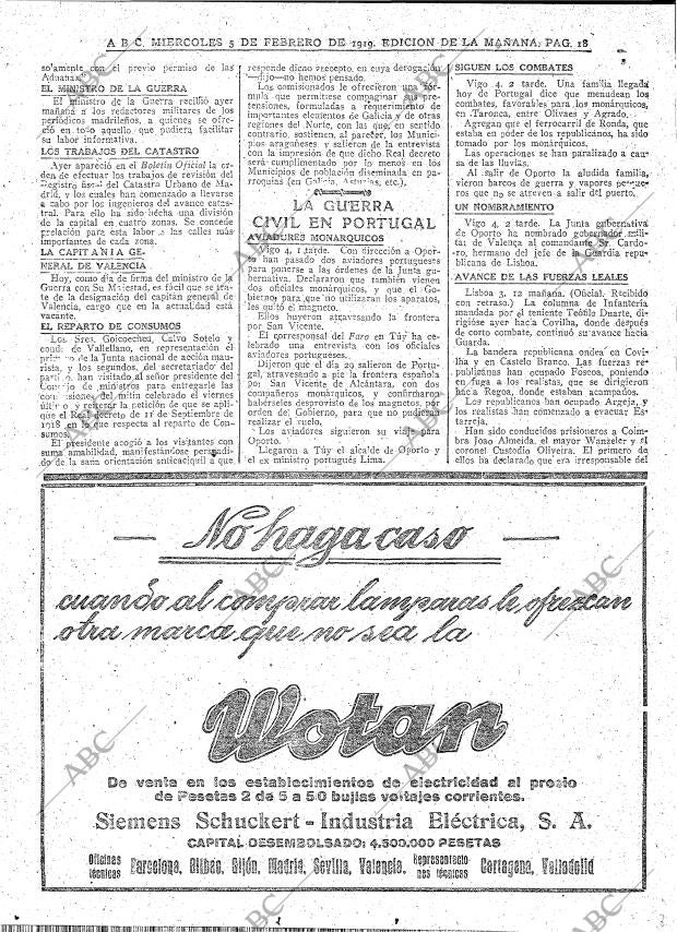ABC MADRID 05-02-1919 página 18
