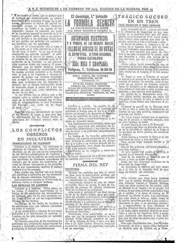 ABC MADRID 05-02-1919 página 23