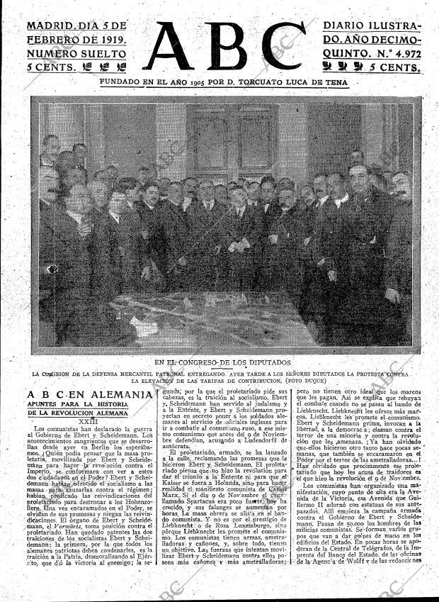 ABC MADRID 05-02-1919 página 3