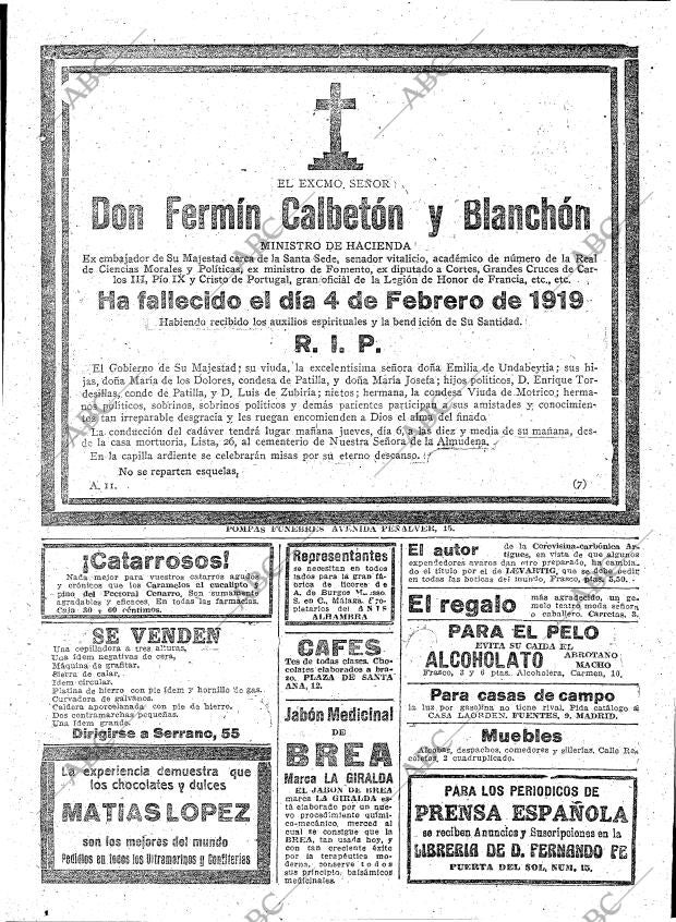 ABC MADRID 05-02-1919 página 31