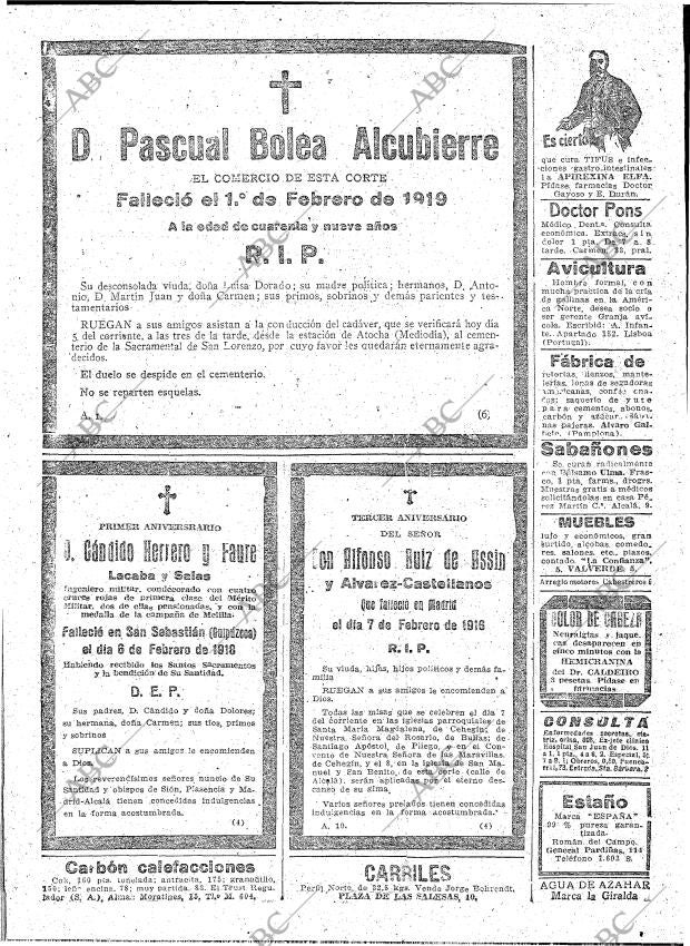 ABC MADRID 05-02-1919 página 32