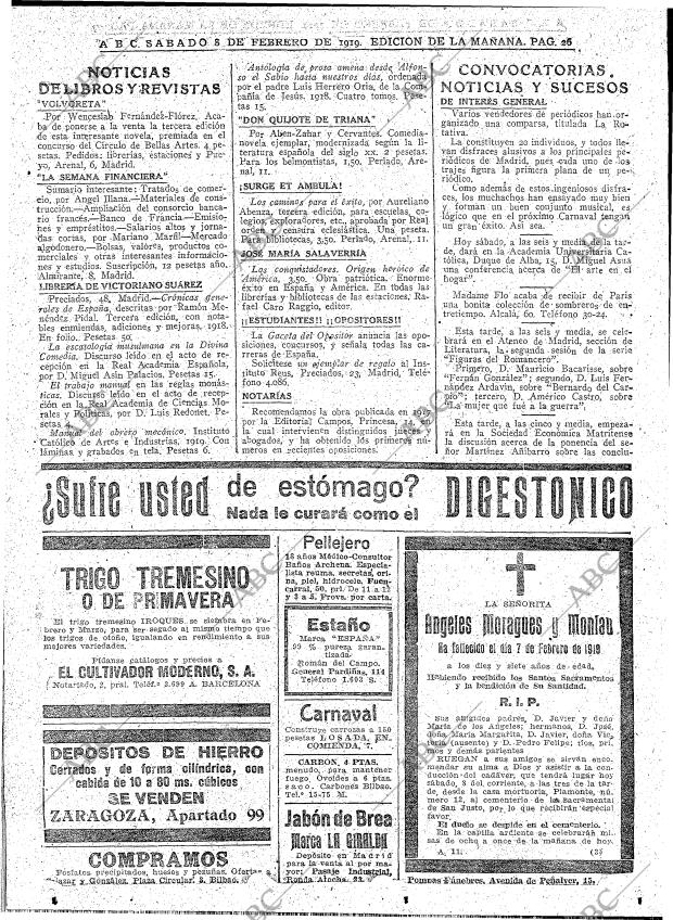 ABC MADRID 08-02-1919 página 26