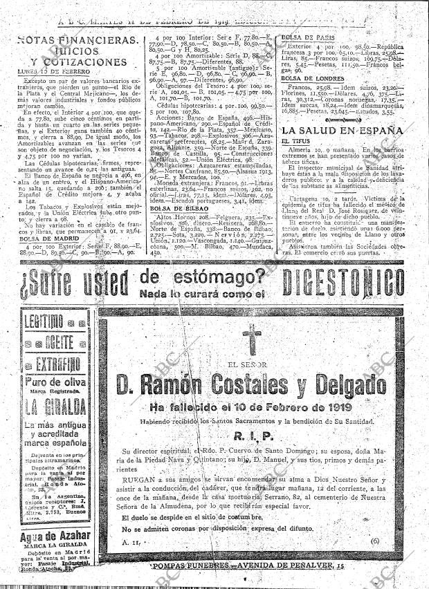 ABC MADRID 11-02-1919 página 24