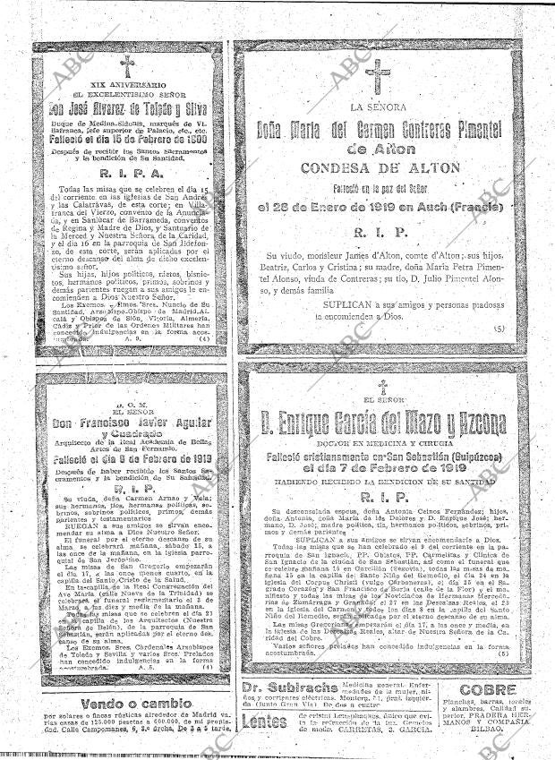ABC MADRID 14-02-1919 página 30
