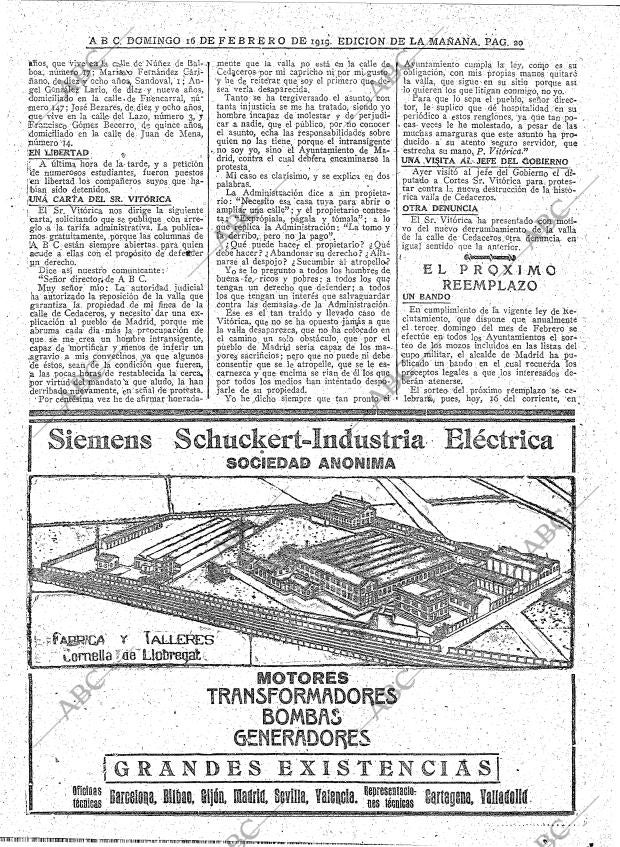 ABC MADRID 16-02-1919 página 20