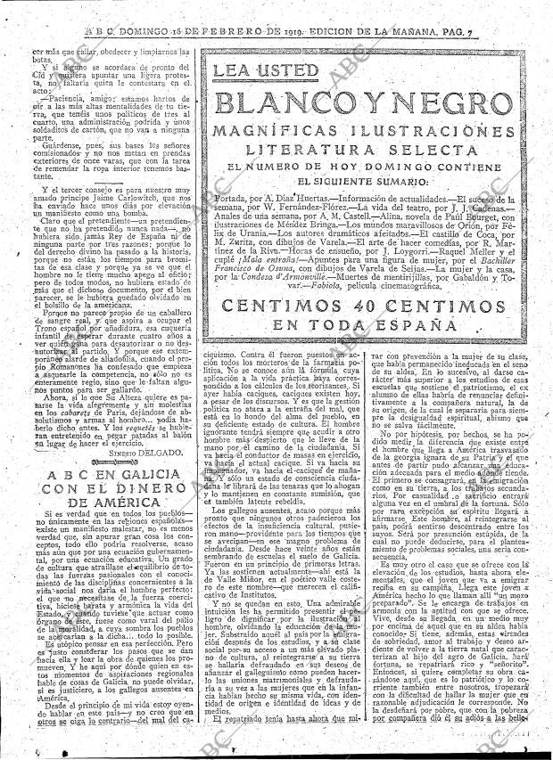 ABC MADRID 16-02-1919 página 7