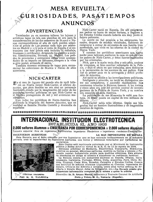 BLANCO Y NEGRO MADRID 16-02-1919 página 65