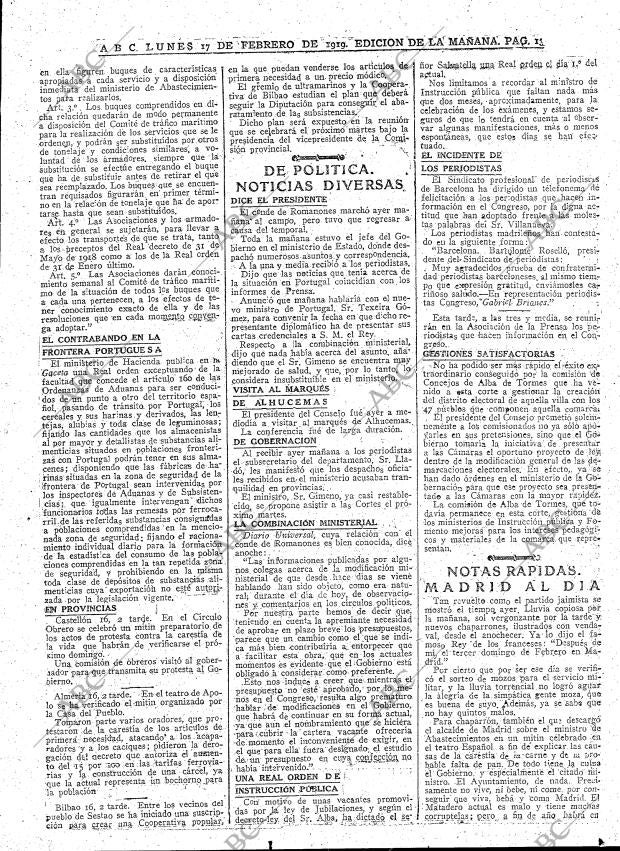 ABC MADRID 17-02-1919 página 13