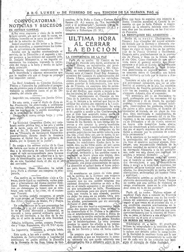 ABC MADRID 17-02-1919 página 23