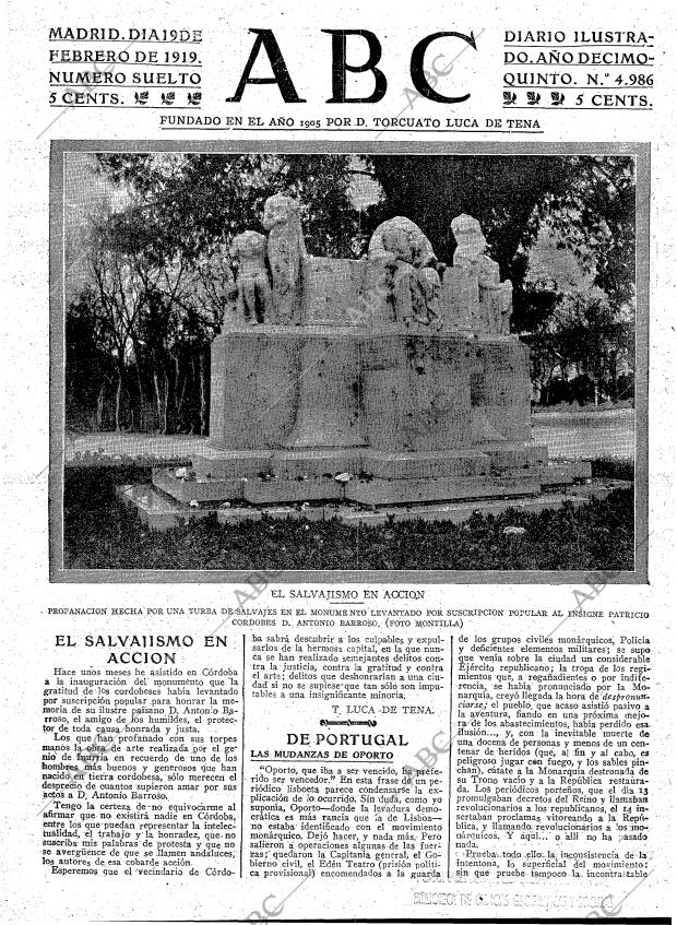 ABC MADRID 19-02-1919 página 3