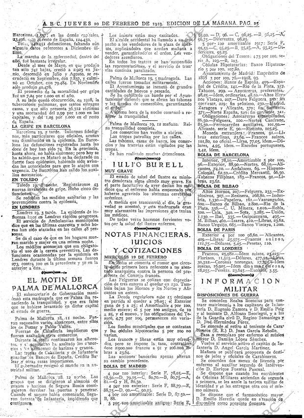 ABC MADRID 20-02-1919 página 25