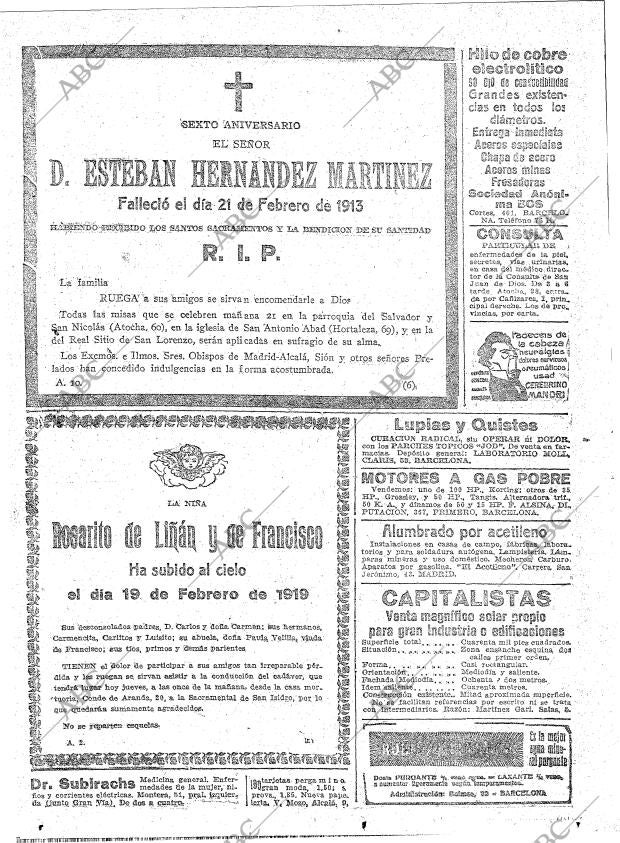 ABC MADRID 20-02-1919 página 32