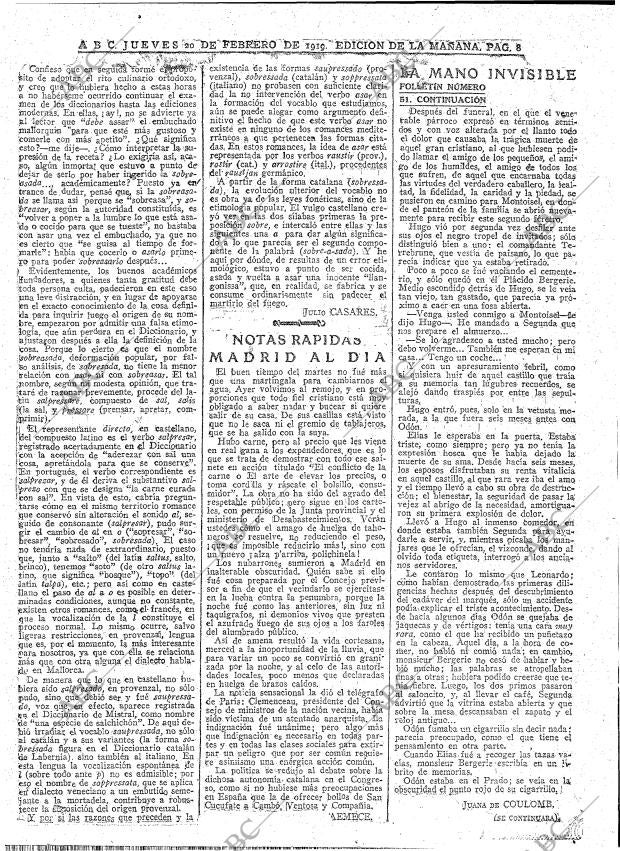 ABC MADRID 20-02-1919 página 8