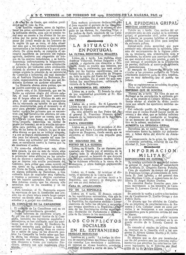 ABC MADRID 21-02-1919 página 23