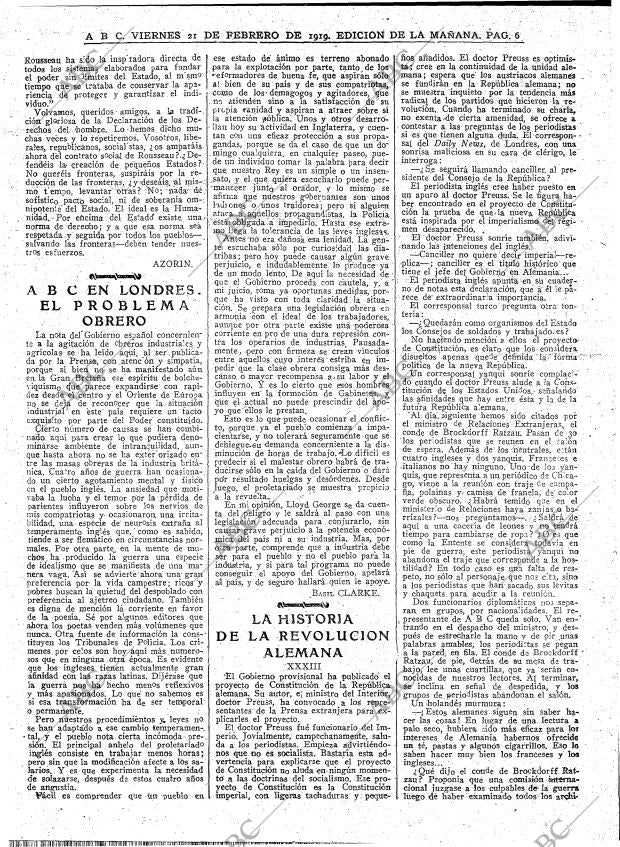 ABC MADRID 21-02-1919 página 6
