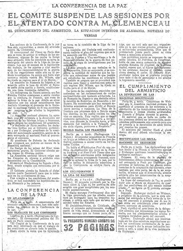 ABC MADRID 21-02-1919 página 9