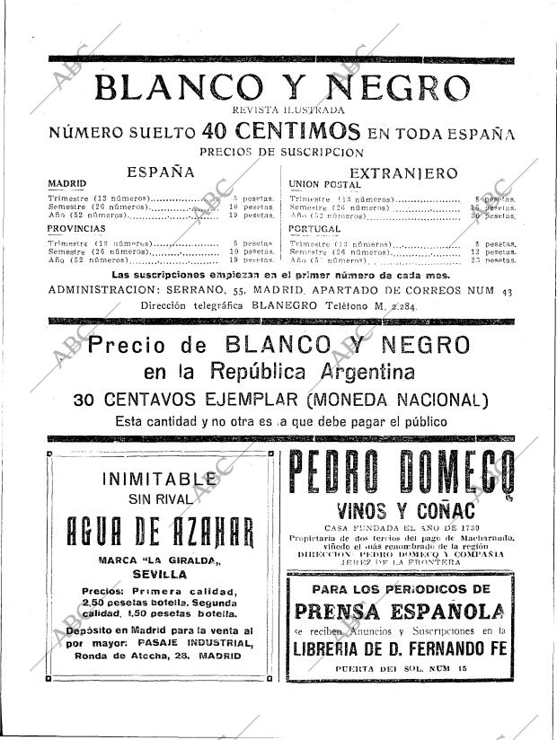 BLANCO Y NEGRO MADRID 02-03-1919 página 2