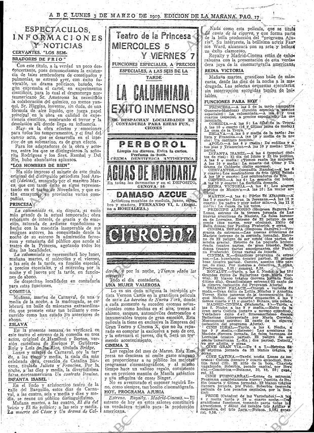ABC MADRID 03-03-1919 página 17