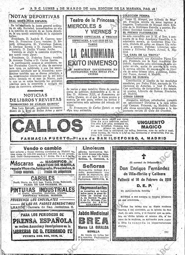 ABC MADRID 03-03-1919 página 18