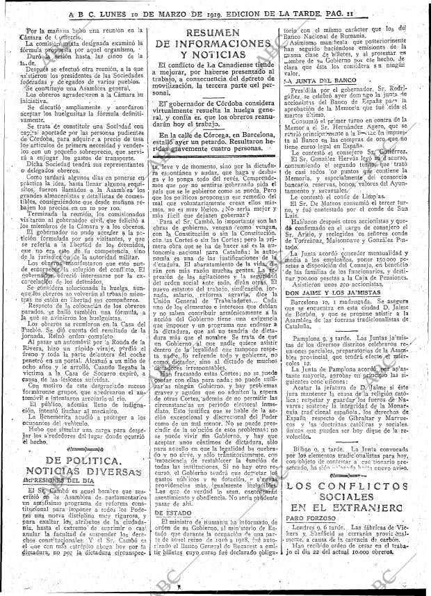 ABC MADRID 10-03-1919 página 11