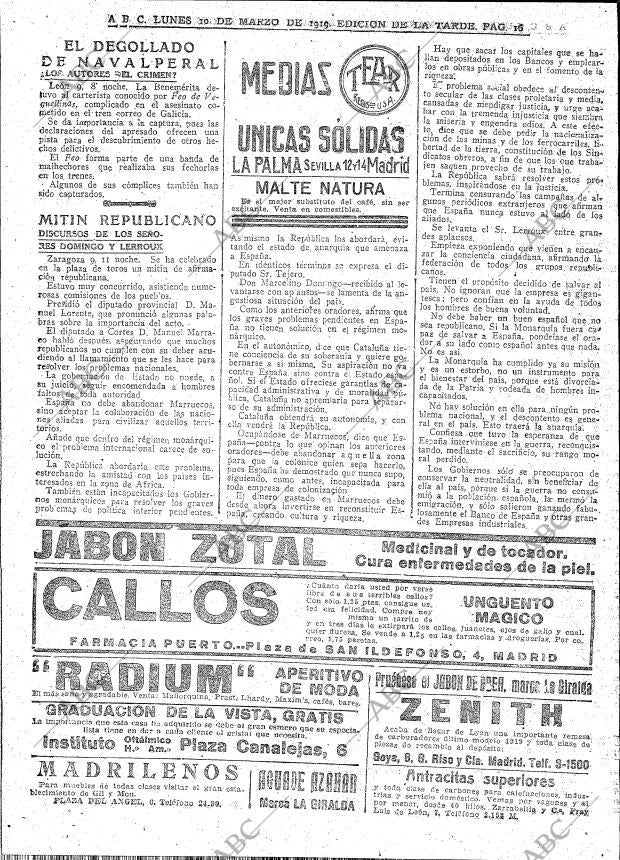 ABC MADRID 10-03-1919 página 16