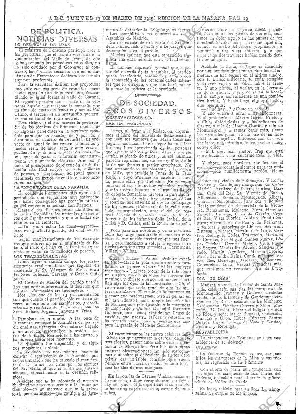 ABC MADRID 13-03-1919 página 19