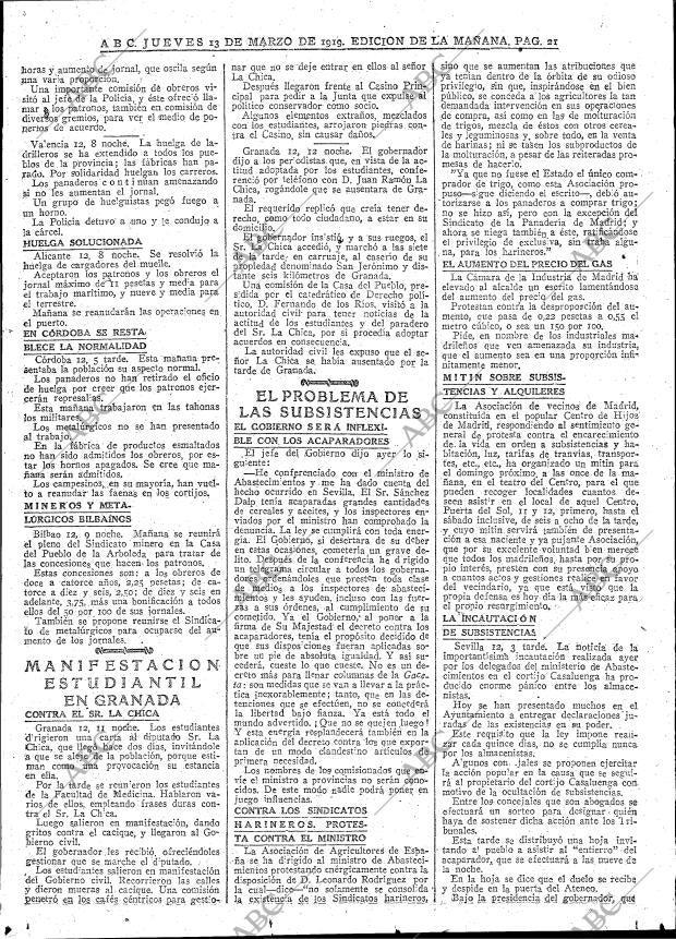 ABC MADRID 13-03-1919 página 21