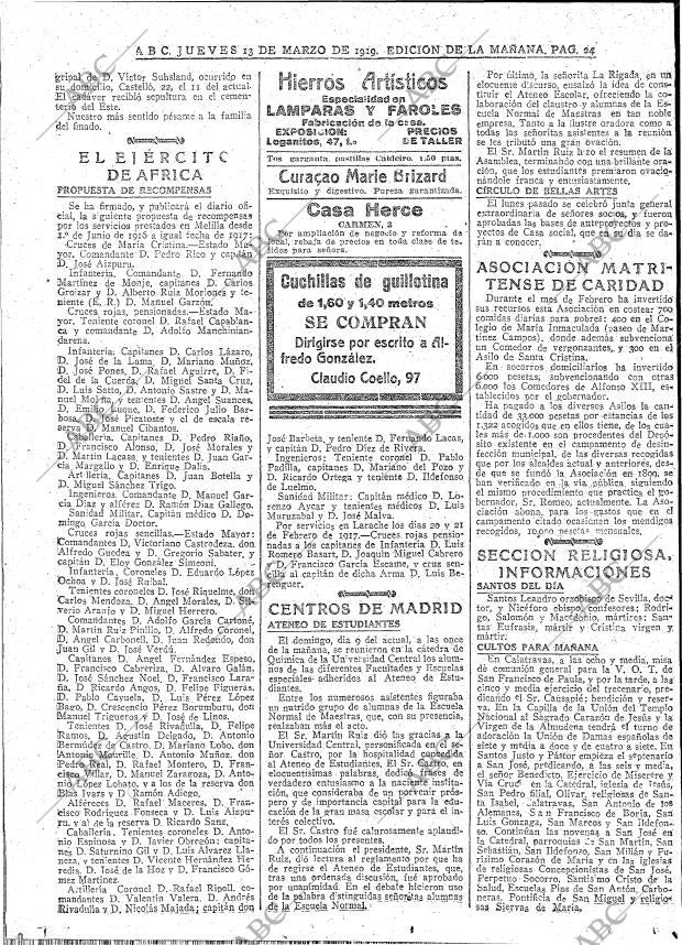 ABC MADRID 13-03-1919 página 24