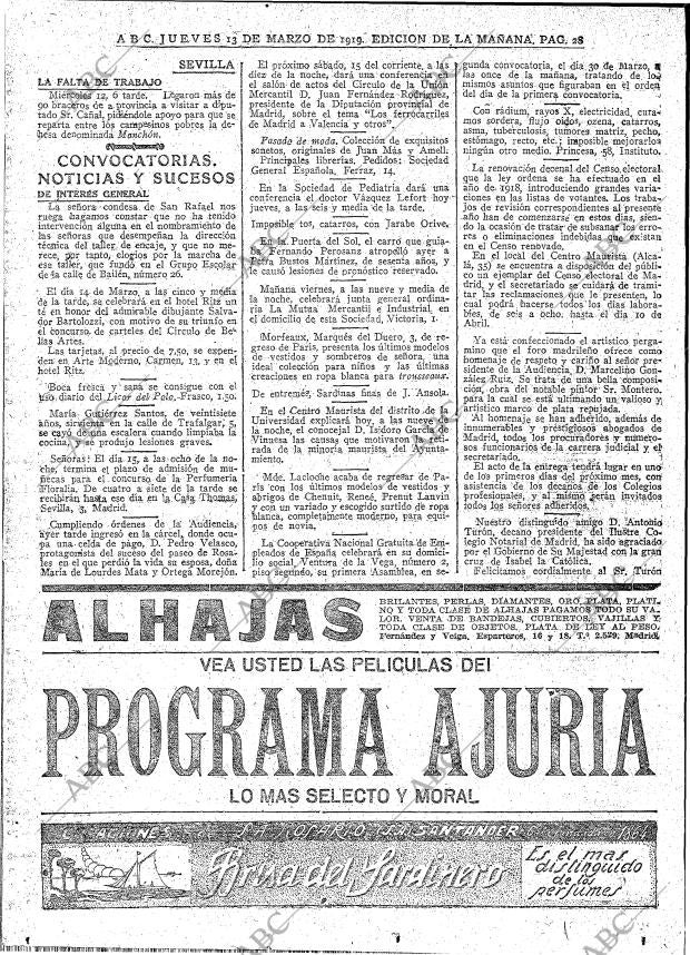 ABC MADRID 13-03-1919 página 28