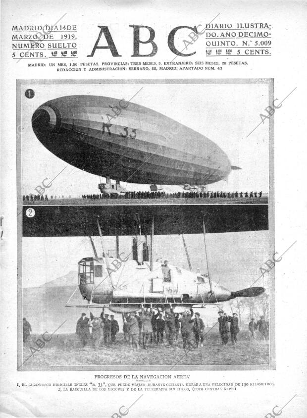 ABC MADRID 14-03-1919 página 1