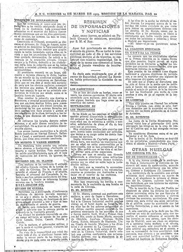 ABC MADRID 14-03-1919 página 10