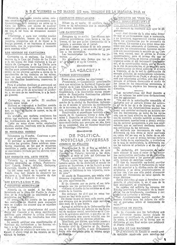 ABC MADRID 14-03-1919 página 11