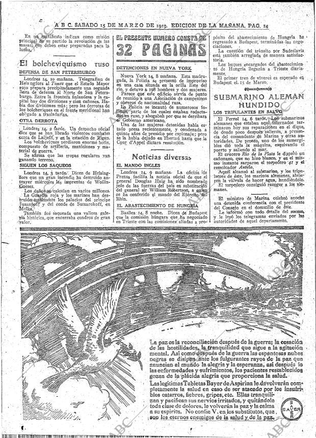 ABC MADRID 15-03-1919 página 14