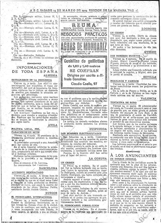 ABC MADRID 15-03-1919 página 18