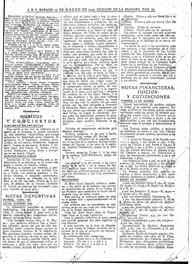 ABC MADRID 15-03-1919 página 21