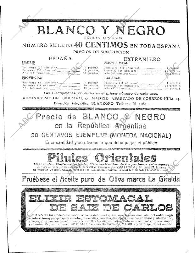 BLANCO Y NEGRO MADRID 16-03-1919 página 2