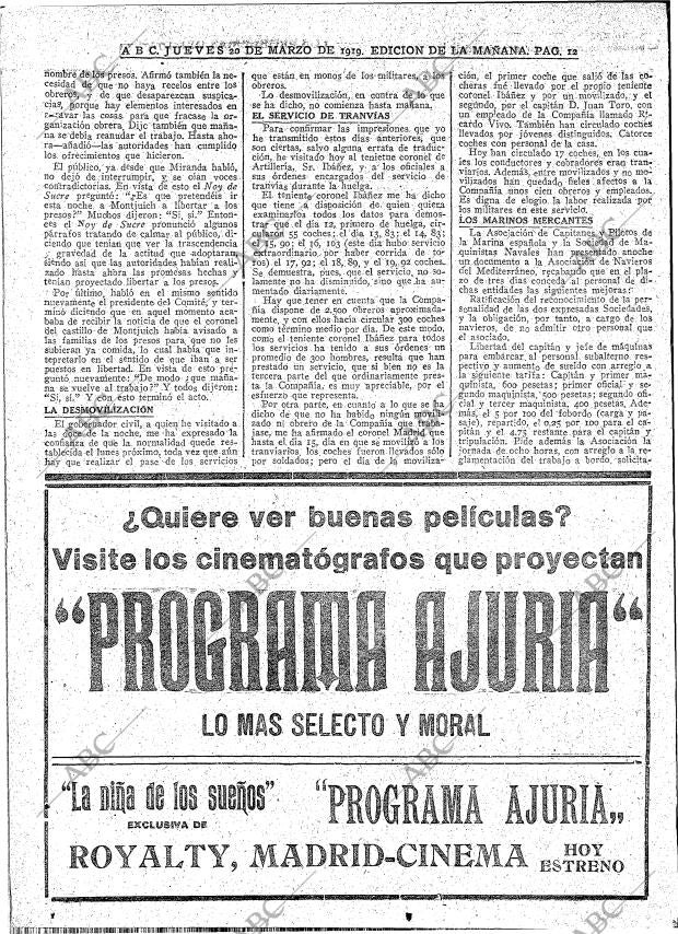 ABC MADRID 20-03-1919 página 12