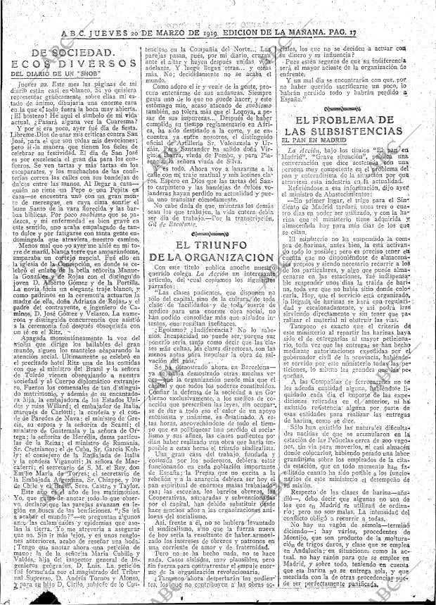 ABC MADRID 20-03-1919 página 17