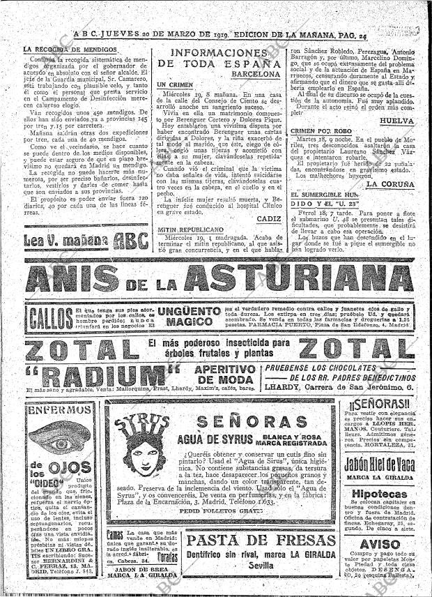 ABC MADRID 20-03-1919 página 24