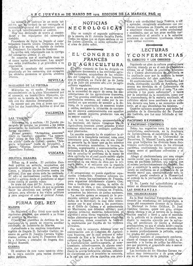 ABC MADRID 20-03-1919 página 25