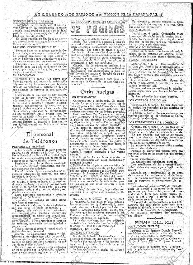 ABC MADRID 22-03-1919 página 16